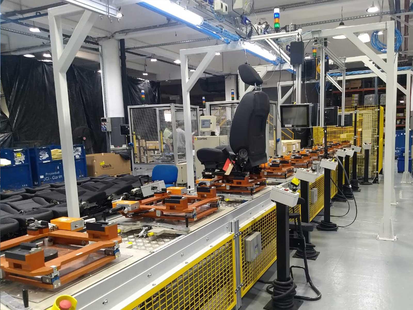 Real-Time Part Request and AMR Dispatch in Seat Assembly Lines